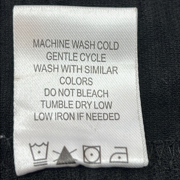 Nina Leonard Notched Neck Tunic Women’s Sz S Black Textured Polyester Knit - Picture 10 of 12